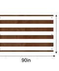 52 By 90 Inches Swing Set Replacement Canopy Tarp For Playgrounds And Backyards, Premium 300D Polyester With PU Coating, UV Protection And Waterproof Shade Screen In Brown And White displayed with dimensions 52x90 inches