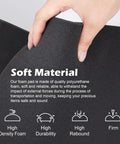 Hand holding Badass 6 Pack Polyurethane Foam Sheets 16x12x1 Inch Cuttable Inserts showing soft material and features.