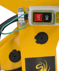 Close-up of Heavy Duty Pipe Cutter With Hydraulic Hand Pump control switch, showing on/off buttons for Industrial Grade Induction Motor 450 W 110 V