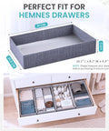 Deep Dresser Drawer Organizers 4 Pack Slick Fabric Closet Bins That Clean Up Messy Bedrooms Fits Like A Glove in a drawer.