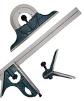 Pro Grade Combination Square Set With Protractor 12 Inch Bevel Ruler For Woodworking And Metalworking Cabinets And Joinery
