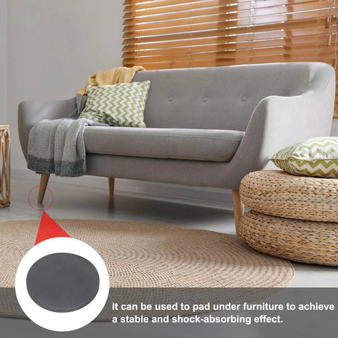 Heavy Duty Rubber Anti Vibration Washers Bulk 10 Pack 65 mm Diameter 5 mm Thickness under a couch for shock absorption.