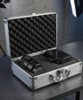Tough As Nails Lockable Aluminum Alloy Toolbox With Shock Absorbing Foam Insert Portable Hard Storage Case For Crews On The Road Built Different To Keep Your Gear Locked Tight Daily containing a camera and lens.