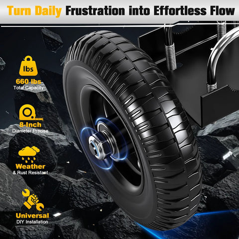 Heavy Duty 8 Inch Gate Wheel For Rolling Gates And Sliding Gate Rollers Ideal For Metal Tube Gates And Chain Link Fences