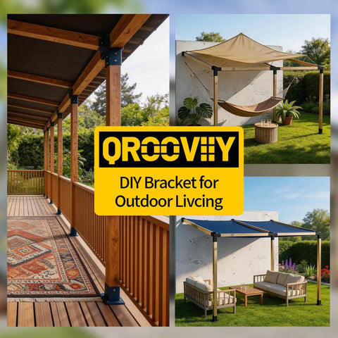 30 Degree 3-Way Pergola Bracket Kit For 4x4 Posts DIY Slant Roof Post Brackets And Post Base Heavy Duty Wood Post Supports For Pavilions Gazebos Porches Cabins 6 Pack