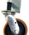 Heavy Duty 6X2 Inch Gate Caster With Spring Suspension and Full 360 Degree Swivel Wheel handles, 880 pounds, designed for smooth indoor outdoor use.