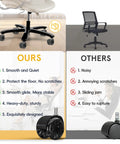 Comparison of 2.5 Inch Heavy Duty Office Chair Caster Wheels Set For Carpet And Hardwood Floors Universal 11x22mm versus standard wheels