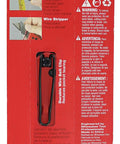 Back packaging of Fastback Folding Utility Knife With Wire Stripper And Gut Hook, Quick Blade Change, showing product features.