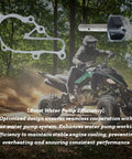 Heavy Duty Water Pump Service Kit Slick Impeller And Bearing Set With Premium Oil Seals And Gaskets For Yamaha Raptor 700 YFM700R includes impeller and gasket components.
