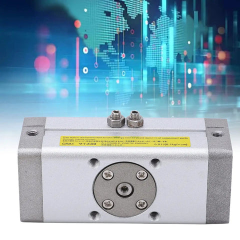 Pneumatic Rotary Actuator With Alloy Body And Double Sealing For Heavy Duty Performance Aluminum Rack Type Swing Air Cylinder Model CDRA1BS32-180 Oxidized Finish For Tough Reliable Power And Sealed Operation