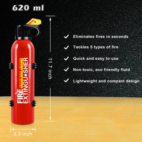 8 Pack Fire Extinguisher Spray Stop Fires Dead Class A B C K Compact Portable Rescue For Cars Trucks RV Boats Campers Marinas And Homes With Wall Mount For Kitchen Garage Ultimate Grit Shield, 620 ml fire extinguisher, 11.7 x 3.3 inches.
