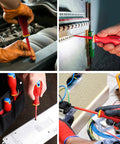 Workhorse Six Piece Insulated Screwdriver Set Rated At 1000 Volts With VDE And GS Certifications Forged From S2 Steel used for electrical tasks.