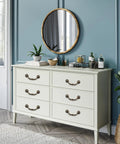 Antique Drop Bail Drawer Pulls Set Of 6 With 5 Inch Center To Center Holes and 6.4 Inch Overall Length on dresser