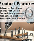 Heavy Duty M6 Wedge Lock Washers Set Premium Manganese Steel with advanced anti-loose design and drill in use.
