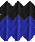 Xthel microfiber glasses cleaning cloths, 12-pack (6 black, 6 blue), 7x6 inches, reusable lint-free.