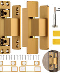 Four Point Five Inch Concealed Door Hinges For Invisible And Folding Doors Featuring One Ten Degree Swings, set of two heavy duty steel mounts.