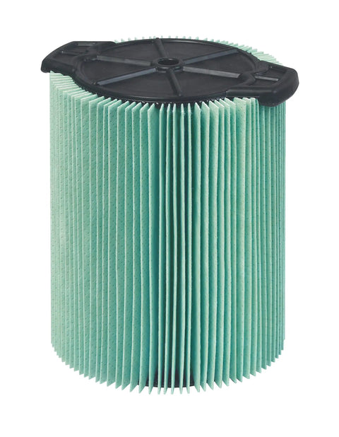 Five Layer HEPA Replacement Filter For Five To Twenty Gallon Wet Dry Vacuums Pleated Design Delivers Superior Dust Capture And Cleaner Indoor Air, vertical view
