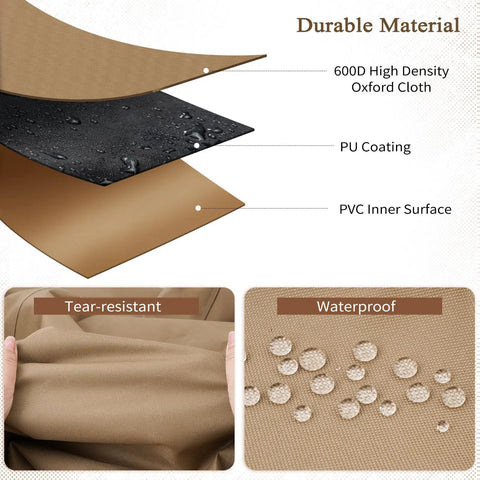Heavy Duty All Weather 8Ft Firewood Rack Cover Waterproof Outdoor Storage 600D Oxford With PVC PU Coating Universal Fit