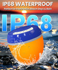 3 In 1 Bluetooth Pool Speaker With Digital Thermometer And Colorful Lights Floating IP68 Waterproof TWS Portable Speaker on water