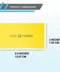 Camera lens cleaning microfiber cloth, yellow, Eco Fused brand, 5.5 x 3 inches.