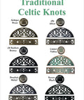 Set Of 6 Vintage Celtic Bin Pulls And Knobs With A Darn Good Oil Rubbed Bronze Finish showing antique brass, old silver, copper patina, brushed nickel, and raven black finishes.