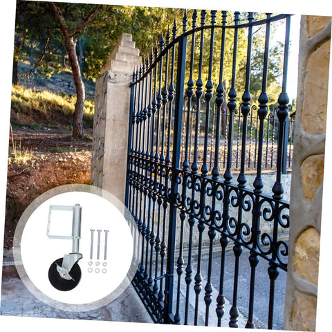Heavy Duty Spring Loaded Fence Gate Wheel Rig With Telescopic Support And Swivel Caster Delivers No Sweat Rolling On Bumpy Driveways.