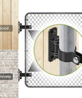 Heavy Duty Chain Link Gate Hinges 4 Pairs 2 And 3 Eighths Inch Outer Diameter Carbon Steel Wall Mount Fence Hardware
