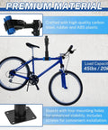 Height Adjustable Bike Repair Stand For Bench Mount with blue bike, carbon steel, ABS plastic, 45lbs load capacity, anti slip clip