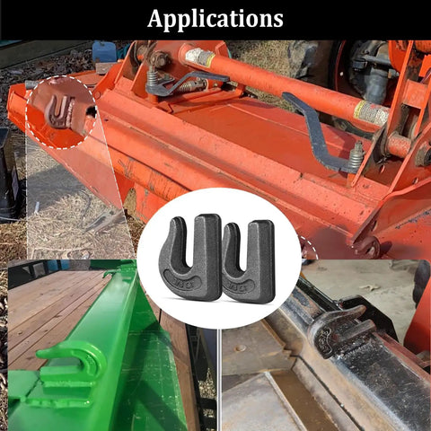 Three Eighths Inch Weld On Grab Hooks Four Pack Heavy Duty Clevis Hooks G70 for Tractor and Loader Bucket Applications