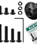 Full Stack 159 Piece M6 Button Head Socket Cap Bolts Grade 10.9 Black Carbon Steel Screw Assortment Kit with nuts and washers