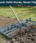 Lawn Leveling Rake 45 Inch Heavy Duty Stainless Steel Leveler For Backyard And Garden Spreader Topdressing Tool To Flatten Soil