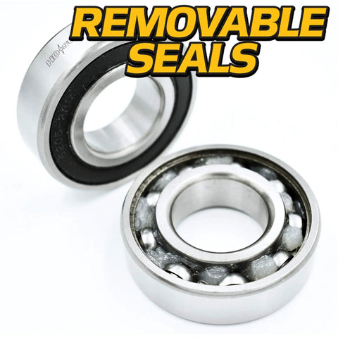 6 Pack C3 Spindle Bearings With High Speed Thermal Expansion Design And Synthetic Grease Rated To 400F For Heavy Duty Trailers And Farm Equipment close-up of removable seal ball bearings
