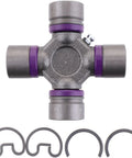 High Performance Front Driveshaft Universal Joint For Jeep Wrangler 2003 To 2006 Super Durable OE Replacement Part Upgraded Axle Fitment Perfect For Big Mud Rides And Off Road Adventures, front view with clips