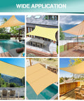 Wide application of Shade Sail Hardware Kit 52 Piece Set For Outdoor Canopies And Patios Premium 304 Stainless Steel Accessories shown
