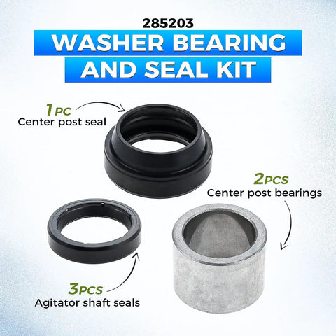 Built Tough Washer Bearing And Seal Kit Replacement Part For Top Load Washers includes seals and bearings for easy install.