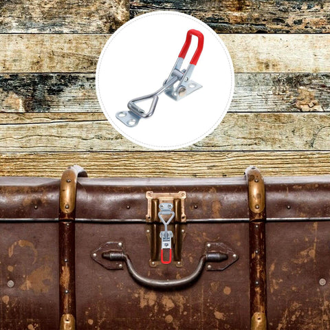 Eight Piece Adjustable Iron Toggle Latch Clamps With Quick Release For Boxes Doors And Cabinets Zinc Plated For Workholding