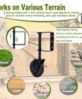 4.3 Inch heavy duty gate wheel spring loaded caster TPR non slip wheel on terrain types grass pebble land gravel cement