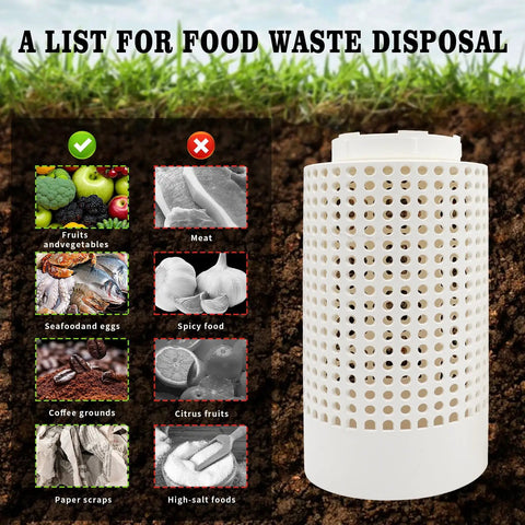Twin Pack Underground Compost Bin Worm Farm For Outdoor Gardens And Veggie Patches Durable Plastic With Holes And Lid Ideal For Recycling Kitchen Scraps And Yard Waste In Backyard Greenhouse