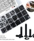 900 Piece Flat Head Hex Socket Cap Screws Kit With Nuts Washers And Hex Wrench M2 M2.5 M3 Fully Threaded Allen Machine Screws