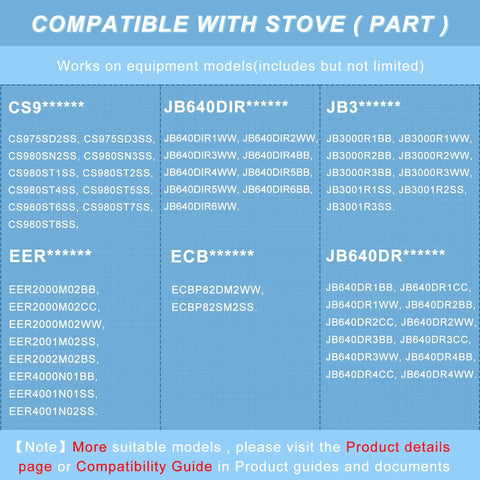 Upgrade 12 Inch Dual Haliant Radiant Surface Element For GE Ranges Replaces AP4344395 AH2321564 PS2321564 compatibility chart