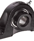 Workhorse Cast Iron Pillow Block Bearing Ironclad Build with dual bolt holes, 1-3/4 inch bore, steel insert
