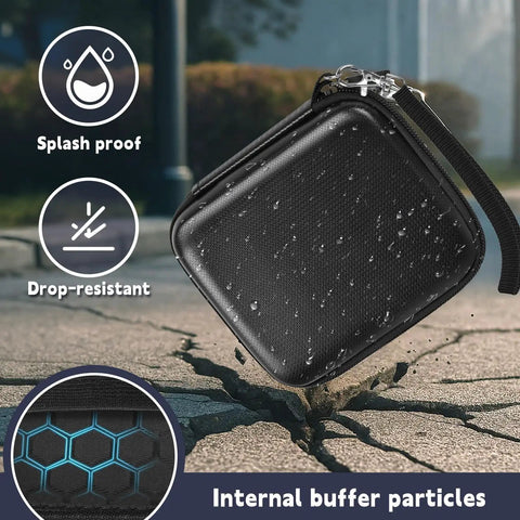 Rugged Travel SSD Case For External Solid State Drives And Portable Storage, splash-proof and drop-resistant on cracked surface