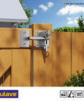 Tough As Nails Gravity Self Locking Fence Gate Latch Heavy Duty Silver Stainless Privacy Hardware Real Deal on wooden gate.