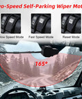 Badass 165 Degree UTV Windshield Wiper Kit With Reinforced Metal Arm And Tough Rubber Blade showing dual speed controls and wiper arc.