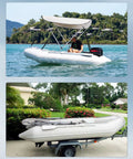 Beefy Boat Bimini Top Shade Cover With Marine Grade 600D Canvas, 2 Bow Design, 6 Ft Long, 47 To 55 In Wide, 43 In High
