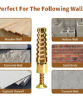 30 Packs Heavy Duty Hollow Wall Anchors With Screws 6x32mm Tree Shape Expanding Drywall Anchors showing compatible wall types