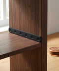 4 Pack Black Stainless Steel Flat Straight Brackets With Screws reinforcing wooden shelf