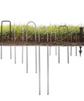 100 Pack 6 Inch 11 Gauge Heavy Duty U Shaped Garden Staples Ground Stakes For Anchoring Landscape Fabric Spikes Pins Pegs Pro Grade
