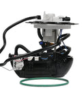 Complete Direct Fuel Pump And Level Sensor Module Assembly With Inline Filter and Pressure Regulator, side view with green seal.
