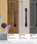 Kick Your Cabinetry Up A Notch With This Slick 1 3/16 Inch Round Cabinet Knob In Premium Black Bronze Finish on wood samples.